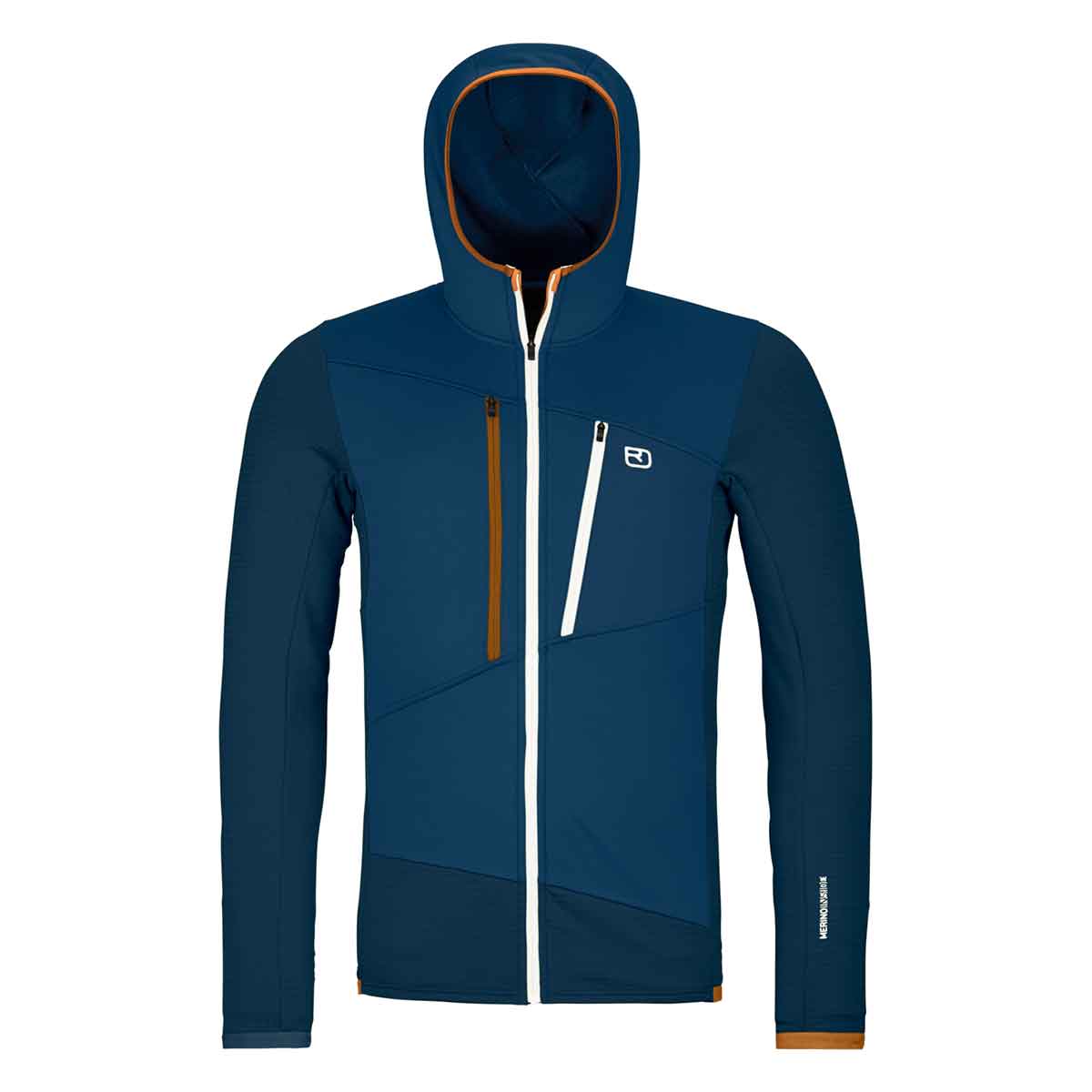 Ortovox Fleece Grid Hoody Men's in Deep Ocean